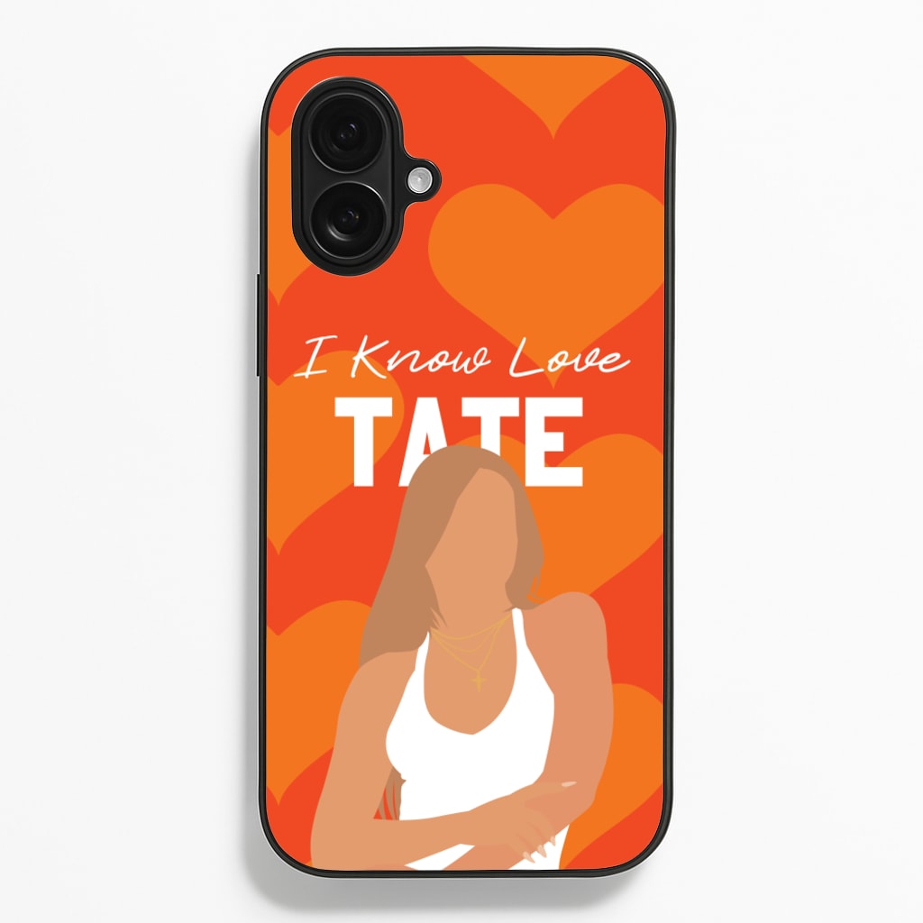 I Know Love Pattern - Tate Mcrae Phone Case for iPhone 16 Plus