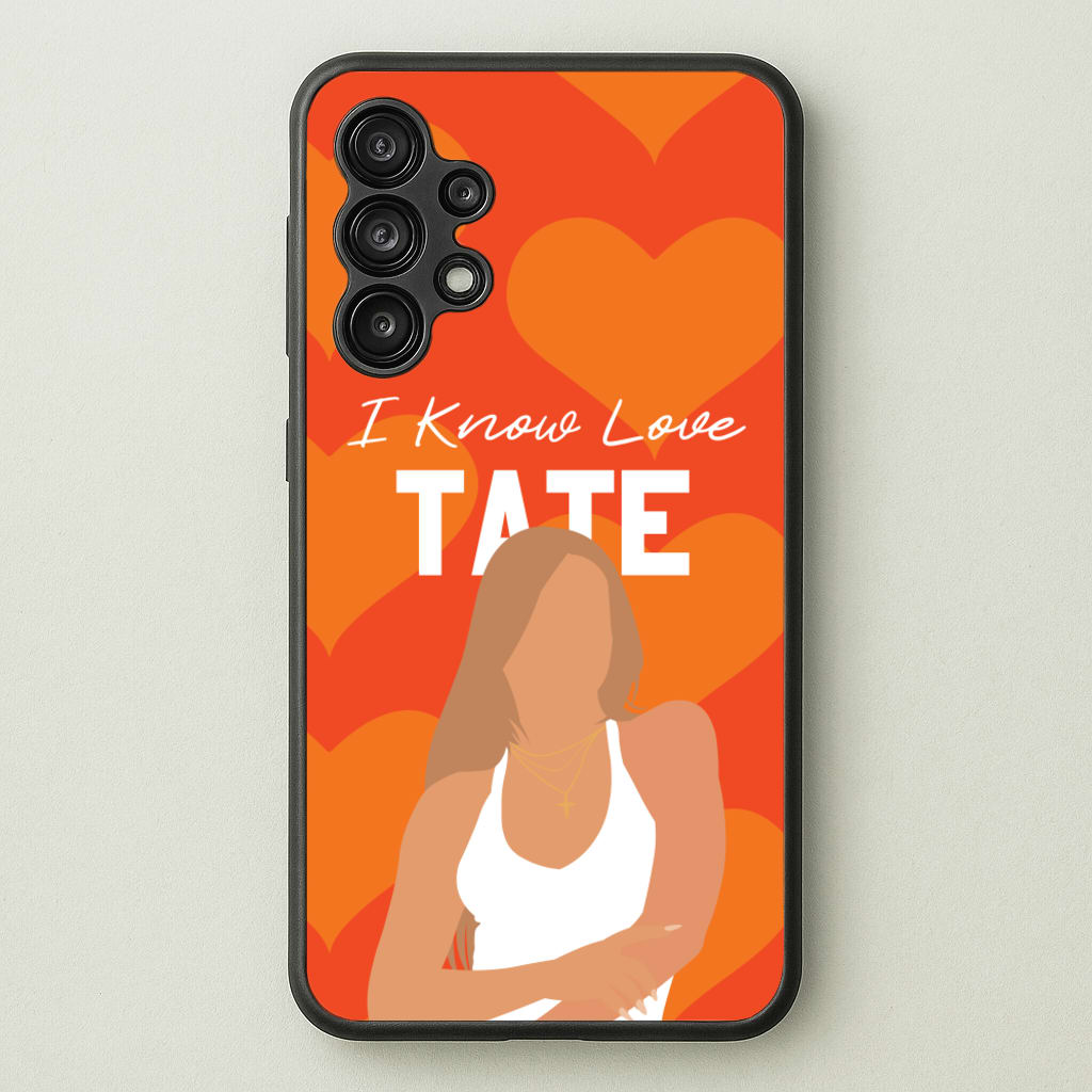 I Know Love Pattern - Tate Mcrae Phone Case for Galaxy A13