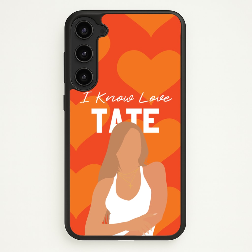 I Know Love Pattern - Tate Mcrae Phone Case for Galaxy S23