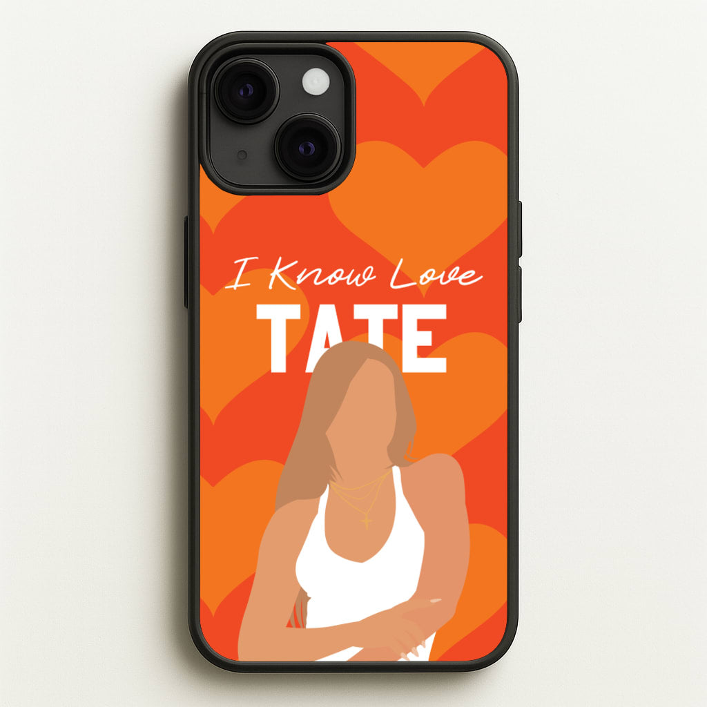 I Know Love Pattern - Tate Mcrae Phone Case for iPhone 13