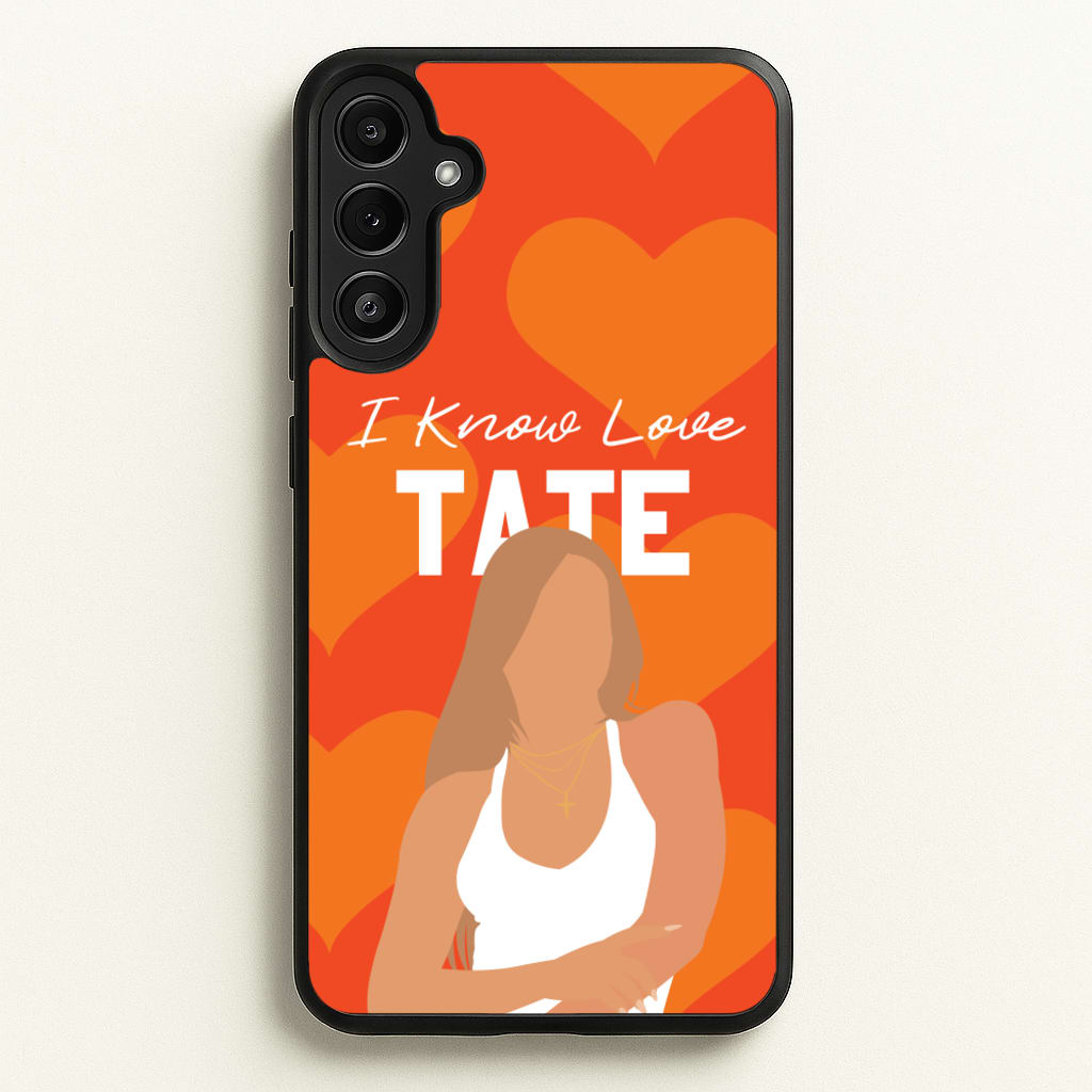 I Know Love Pattern - Tate Mcrae Phone Case for Galaxy A36