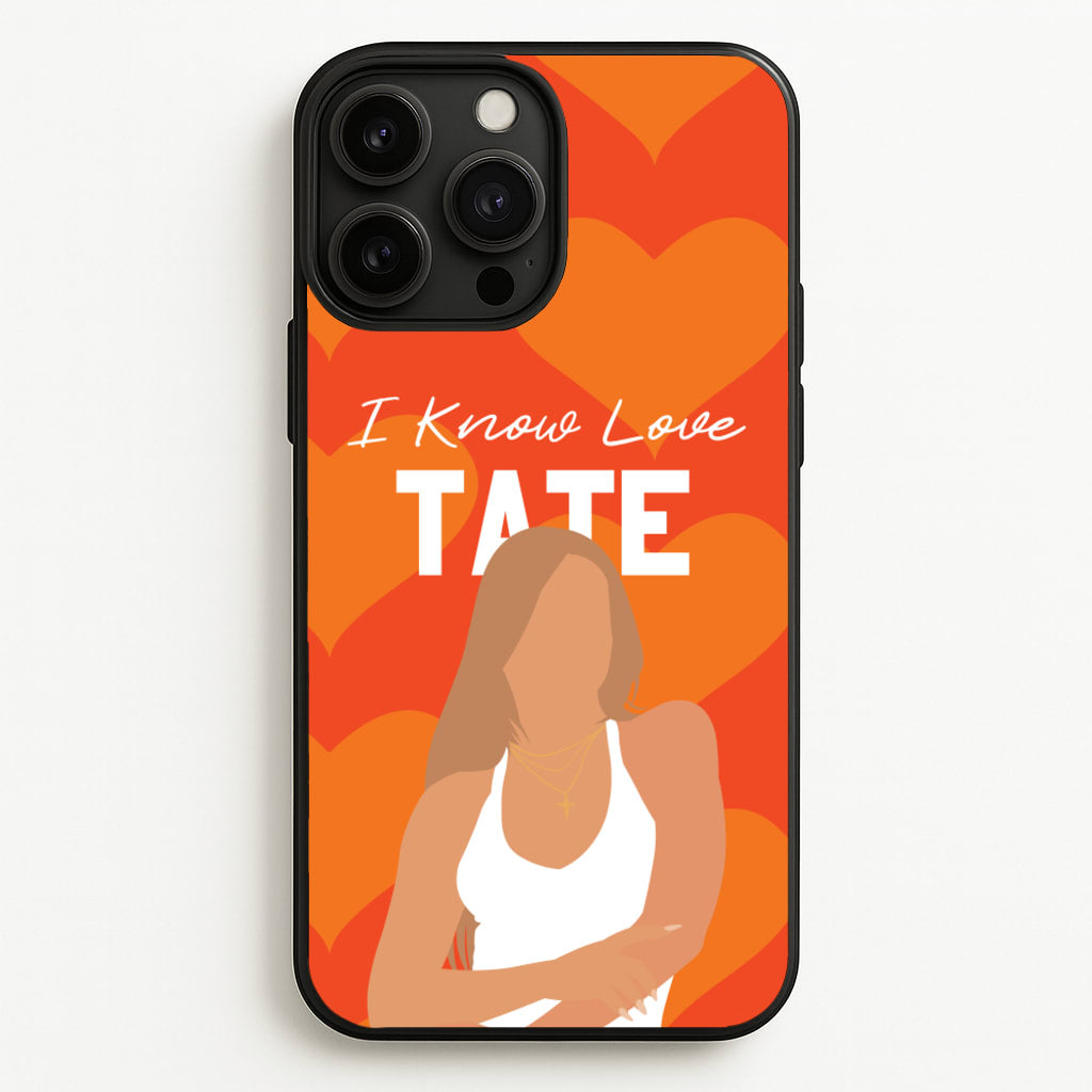 I Know Love Pattern - Tate Mcrae Phone Case for iPhone 13 Pro Max