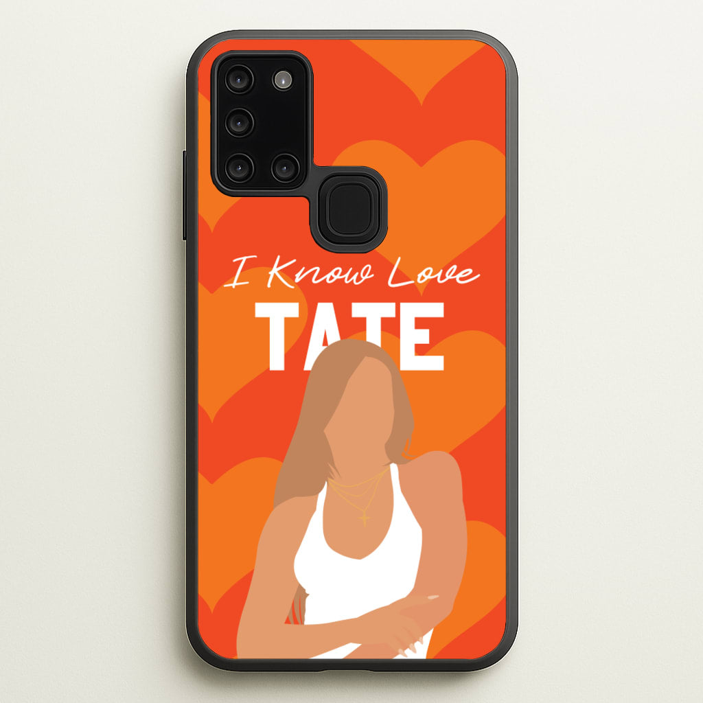 I Know Love Pattern - Tate Mcrae Phone Case for Galaxy A21s