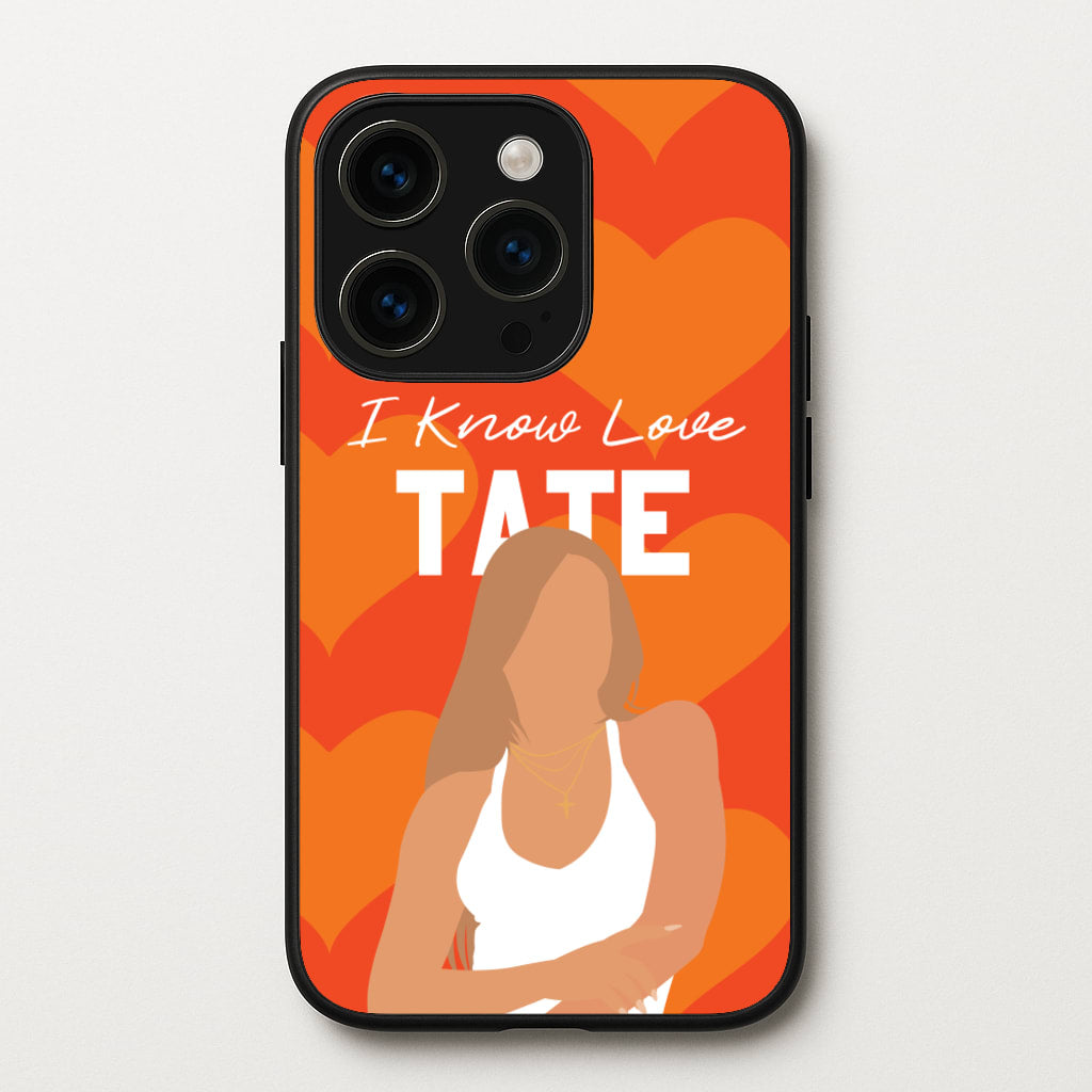 I Know Love Pattern - Tate Mcrae Phone Case for iPhone 14 Pro Max
