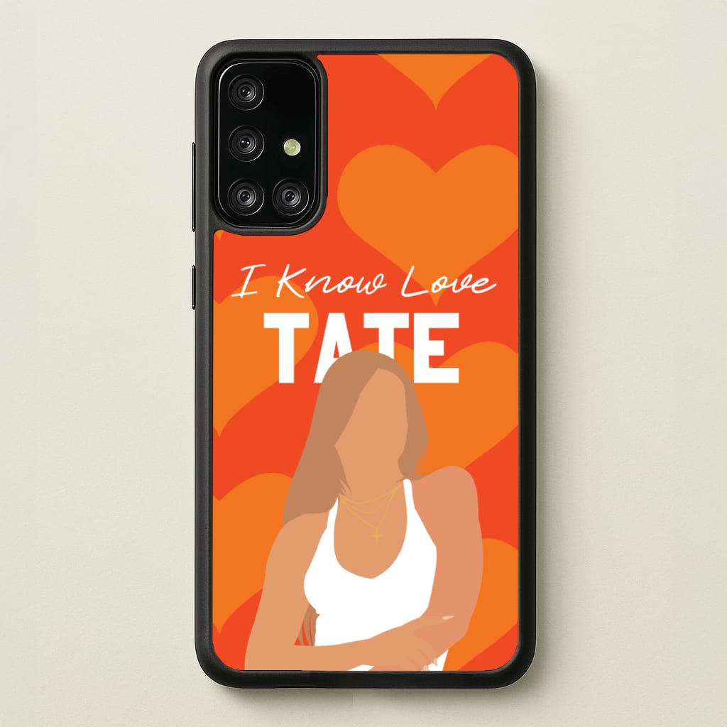 I Know Love Pattern - Tate Mcrae Phone Case for Galaxy A71