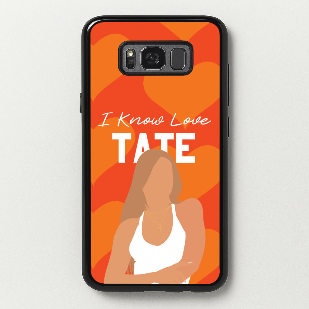 I Know Love Pattern - Tate Mcrae Phone Case for Galaxy S8