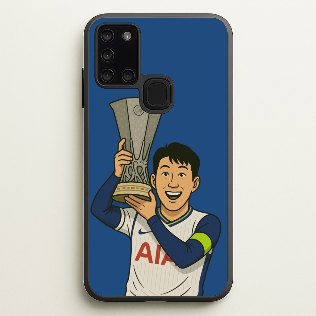 Son's Trophy Lift - Football Phone Case for Galaxy A21s