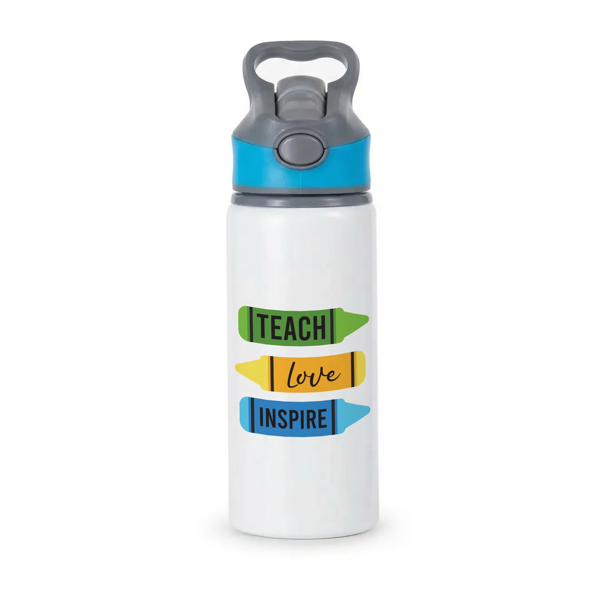 Teach, Love, Inspire Active Water Bottle - Blue