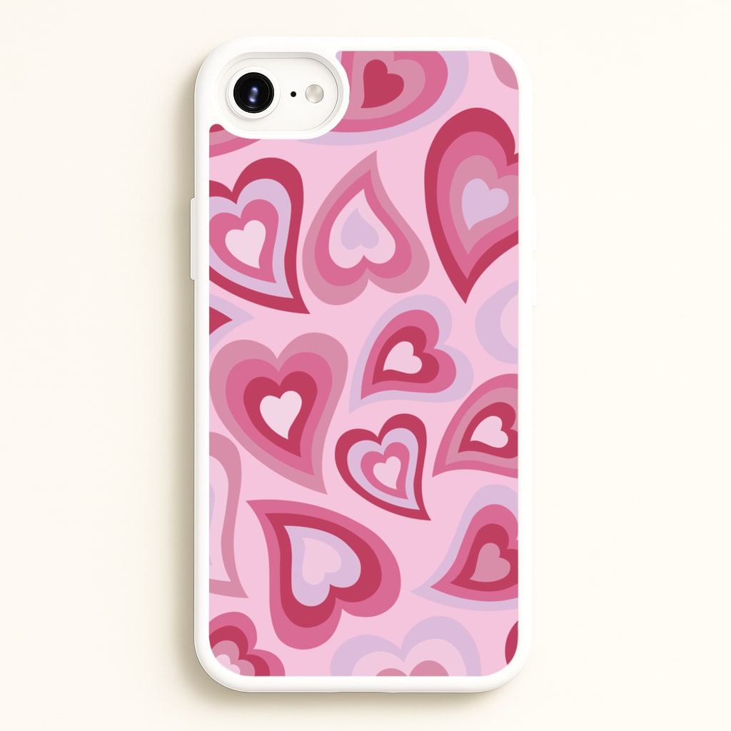 Pink Hearts - Trippy Patterns - Trippy Patterns Phone Case for iPhone 6 / 7 / 8 / SE
