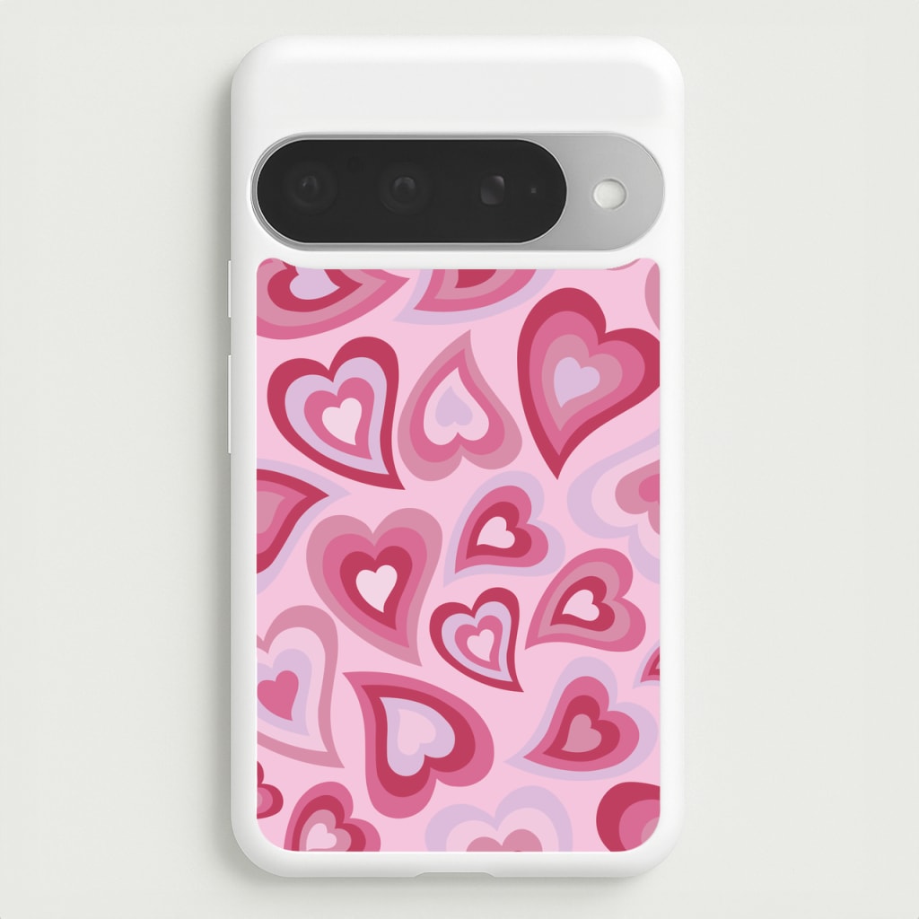 Pink Hearts - Trippy Patterns Phone Case for Google Pixel 10 Pro XL