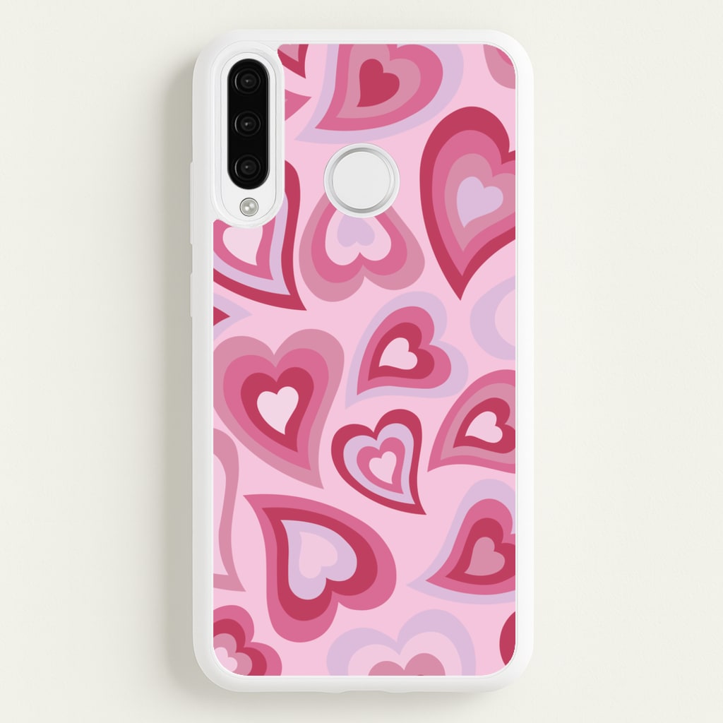 Pink Hearts - Trippy Patterns - Trippy Patterns Phone Case for Huawei P30 Lite