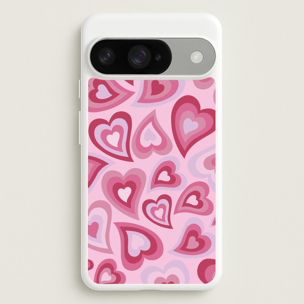 Pink Hearts - Trippy Patterns Phone Case for Google Pixel 10 / 10 Pro