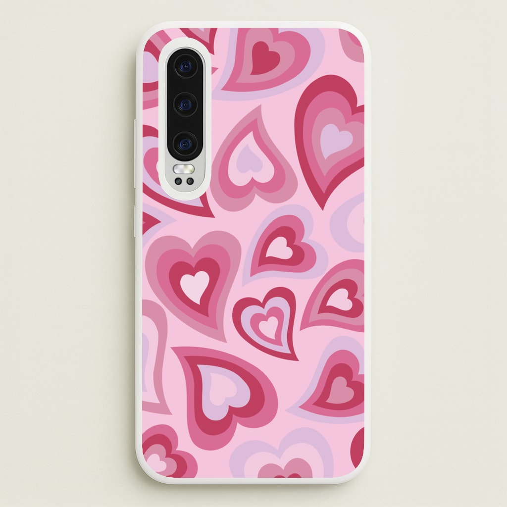 Pink Hearts - Trippy Patterns - Trippy Patterns Phone Case for Huawei P30
