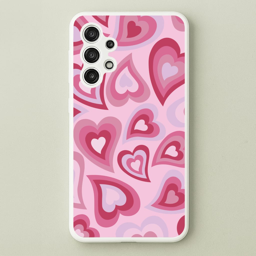 Pink Hearts - Trippy Patterns - Trippy Patterns Phone Case for Galaxy A13