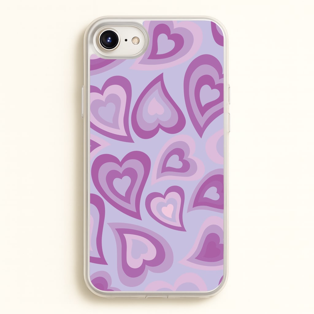 Purple Hearts - Trippy Patterns - Trippy Patterns Phone Case for iPhone 6 Plus / 7 Plus / 8 Plus