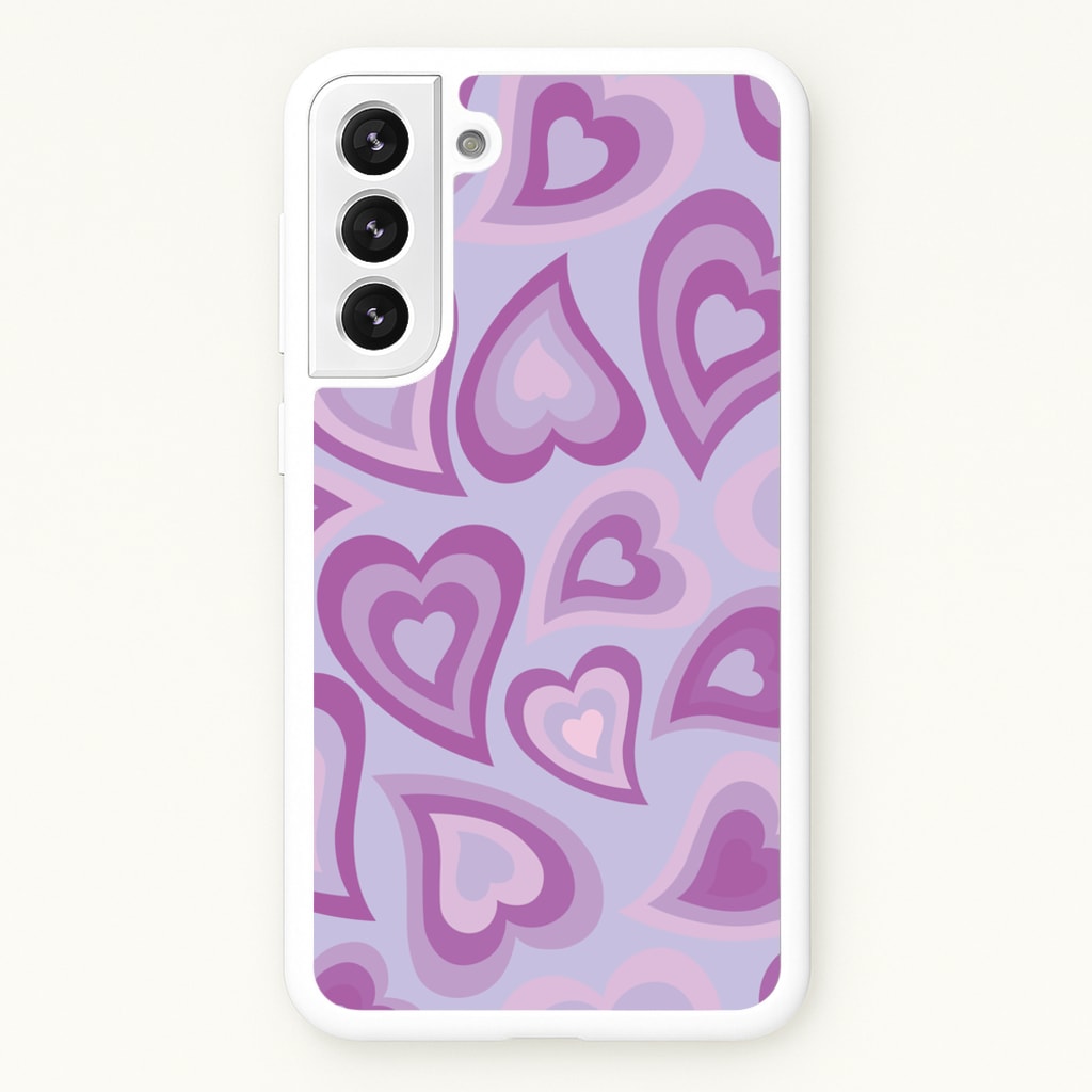 Purple Hearts - Trippy Patterns - Trippy Patterns Phone Case for Galaxy S22 Plus
