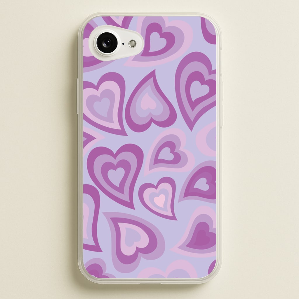 Purple Hearts - Trippy Patterns - Trippy Patterns Phone Case for iPhone 16e