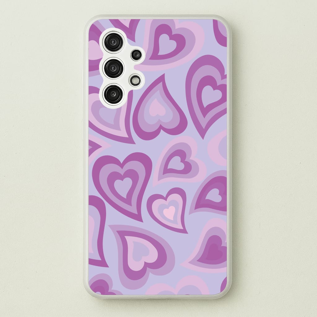 Purple Hearts - Trippy Patterns - Trippy Patterns Phone Case for Galaxy A13