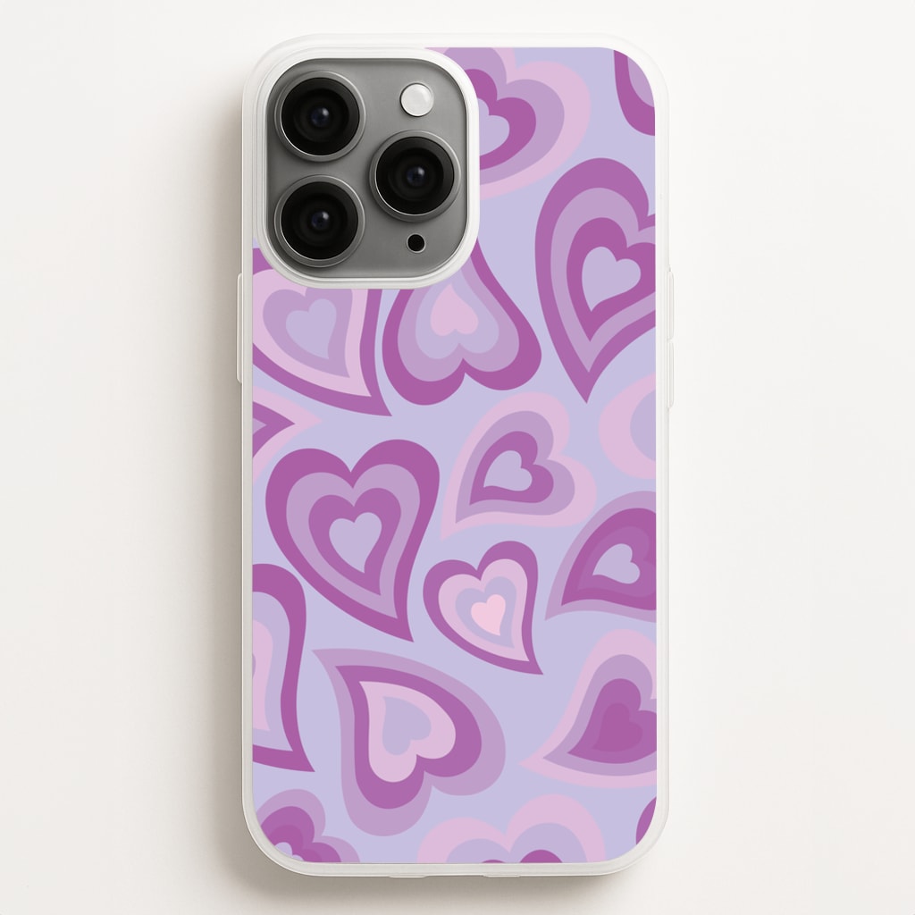 Purple Hearts - Trippy Patterns - Trippy Patterns Phone Case for iPhone 11 Pro