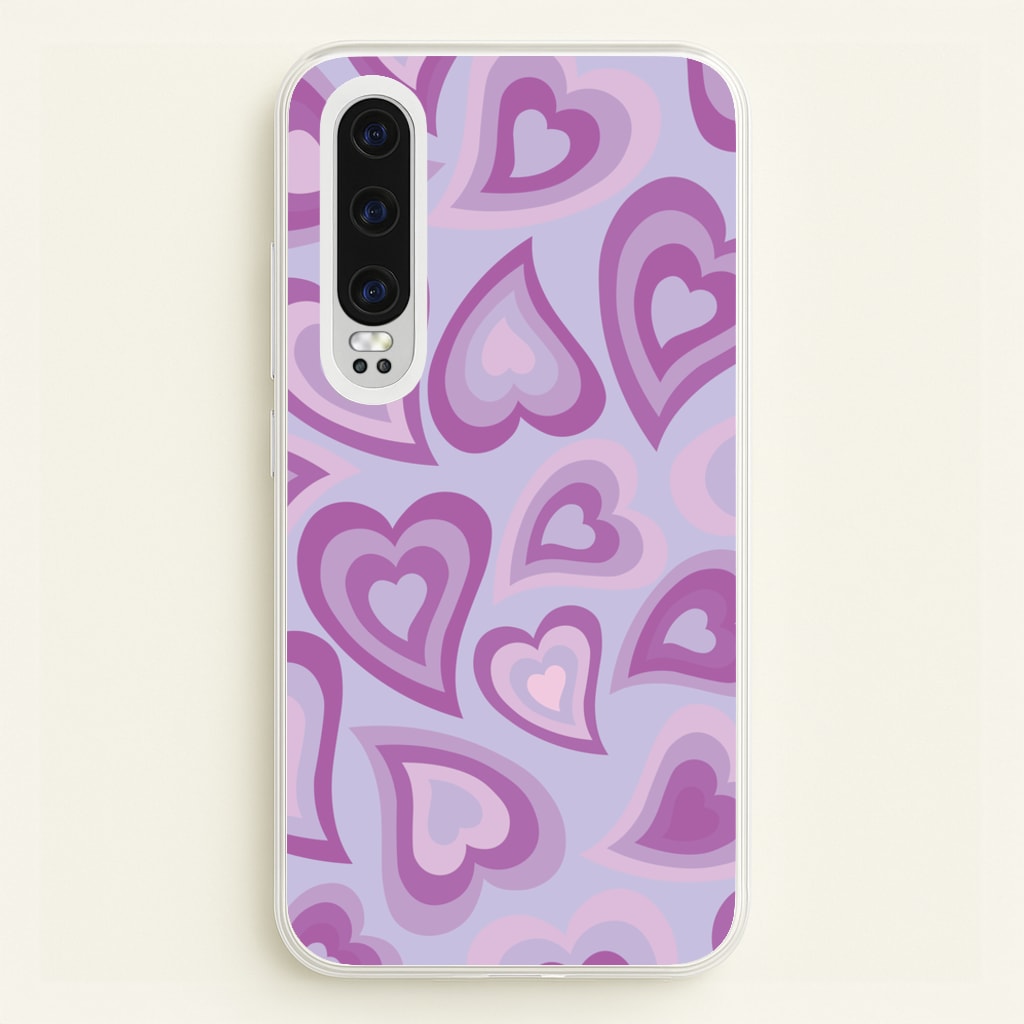 Purple Hearts - Trippy Patterns - Trippy Patterns Phone Case for Huawei P30