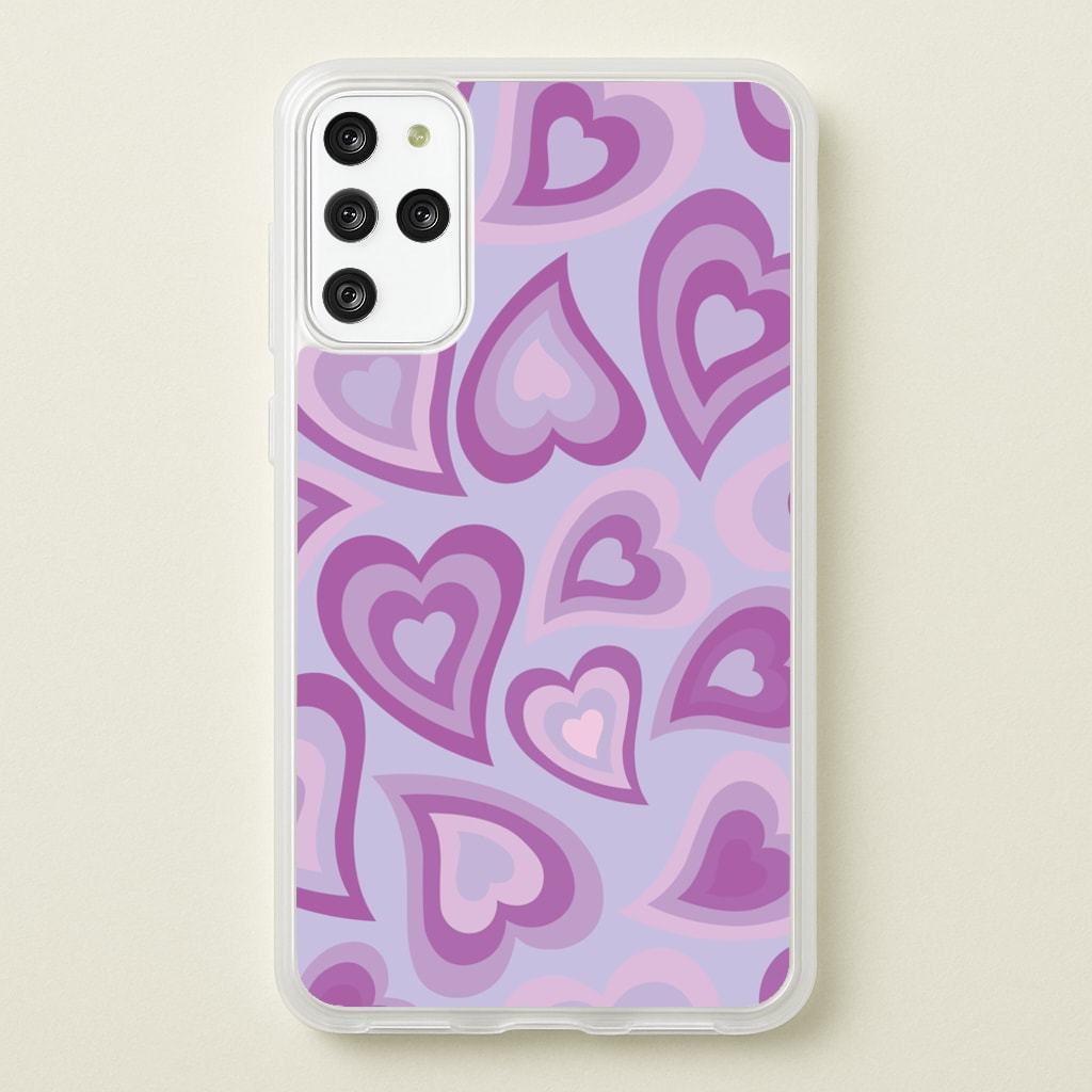 Purple Hearts - Trippy Patterns - Trippy Patterns Phone Case for Galaxy S20 Plus