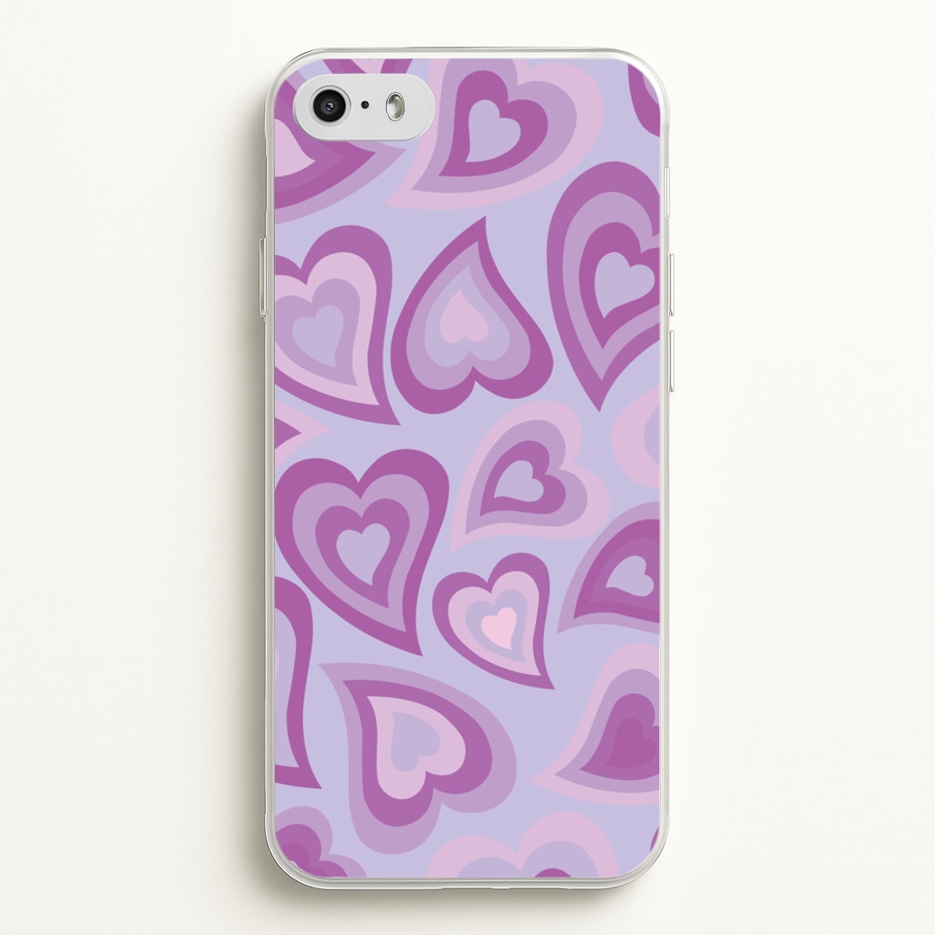 Purple Hearts - Trippy Patterns - Trippy Patterns Phone Case for iPhone 5 / 5s / SE 2016