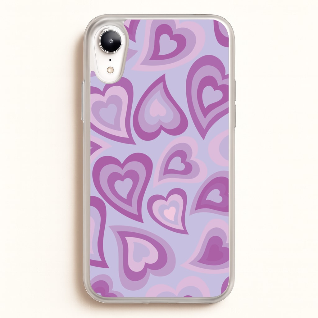 Purple Hearts - Trippy Patterns - Trippy Patterns Phone Case for iPhone XR