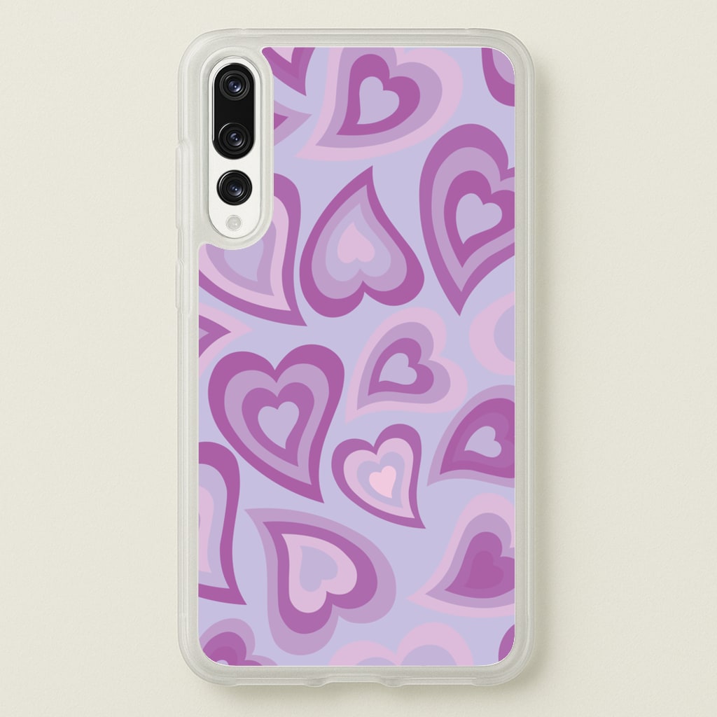 Purple Hearts - Trippy Patterns - Trippy Patterns Phone Case for Huawei P20 Pro