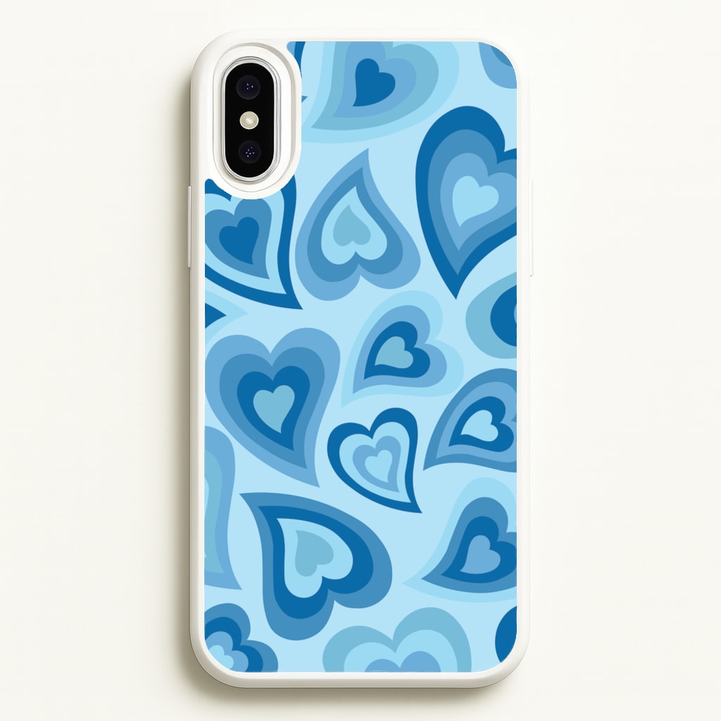 Blue Hearts - Trippy Patterns - Trippy Patterns Phone Case for iPhone XS Max