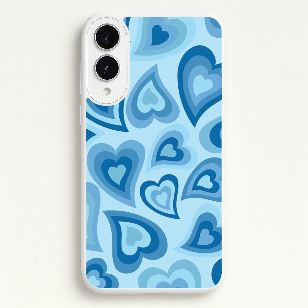 Blue Hearts - Trippy Patterns - Trippy Patterns Phone Case for Galaxy S25 Edge