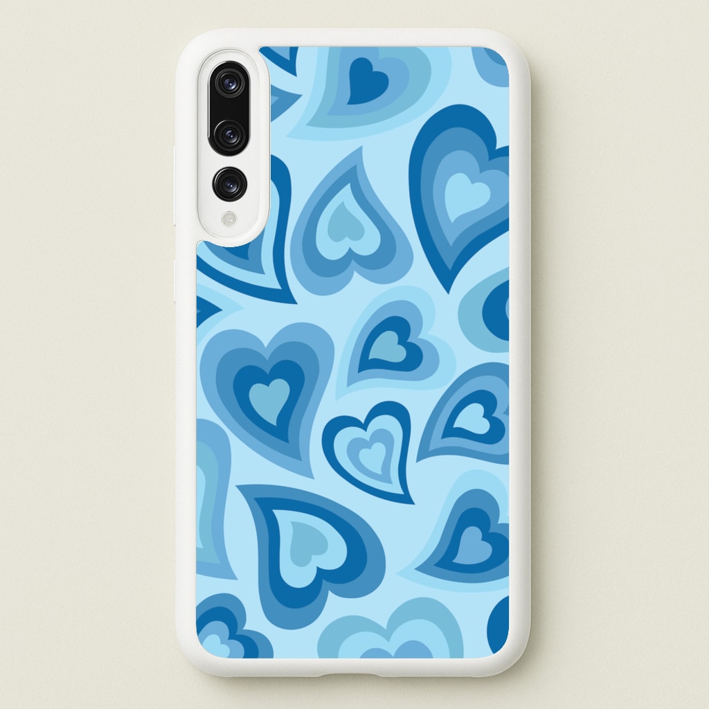 Blue Hearts - Trippy Patterns - Trippy Patterns Phone Case for Huawei P20 Pro