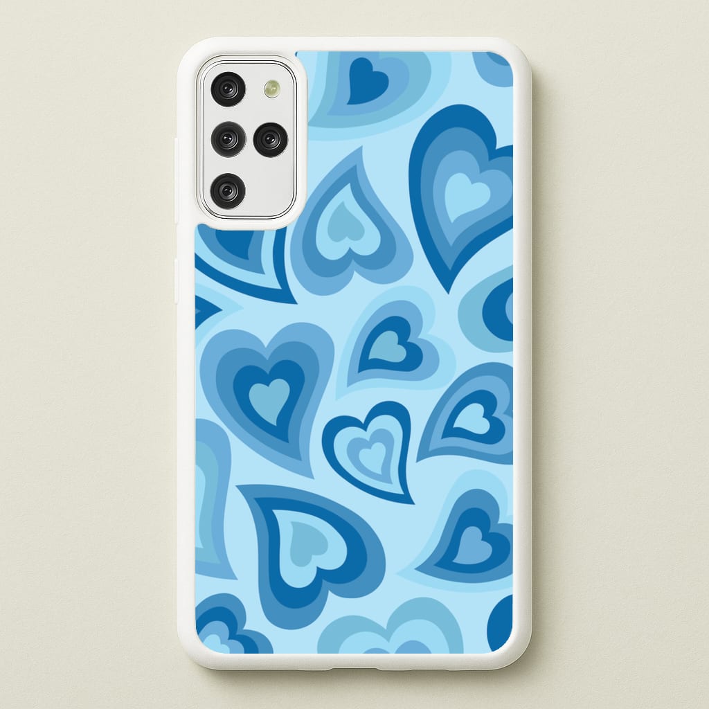 Blue Hearts - Trippy Patterns - Trippy Patterns Phone Case for Galaxy S20 Plus