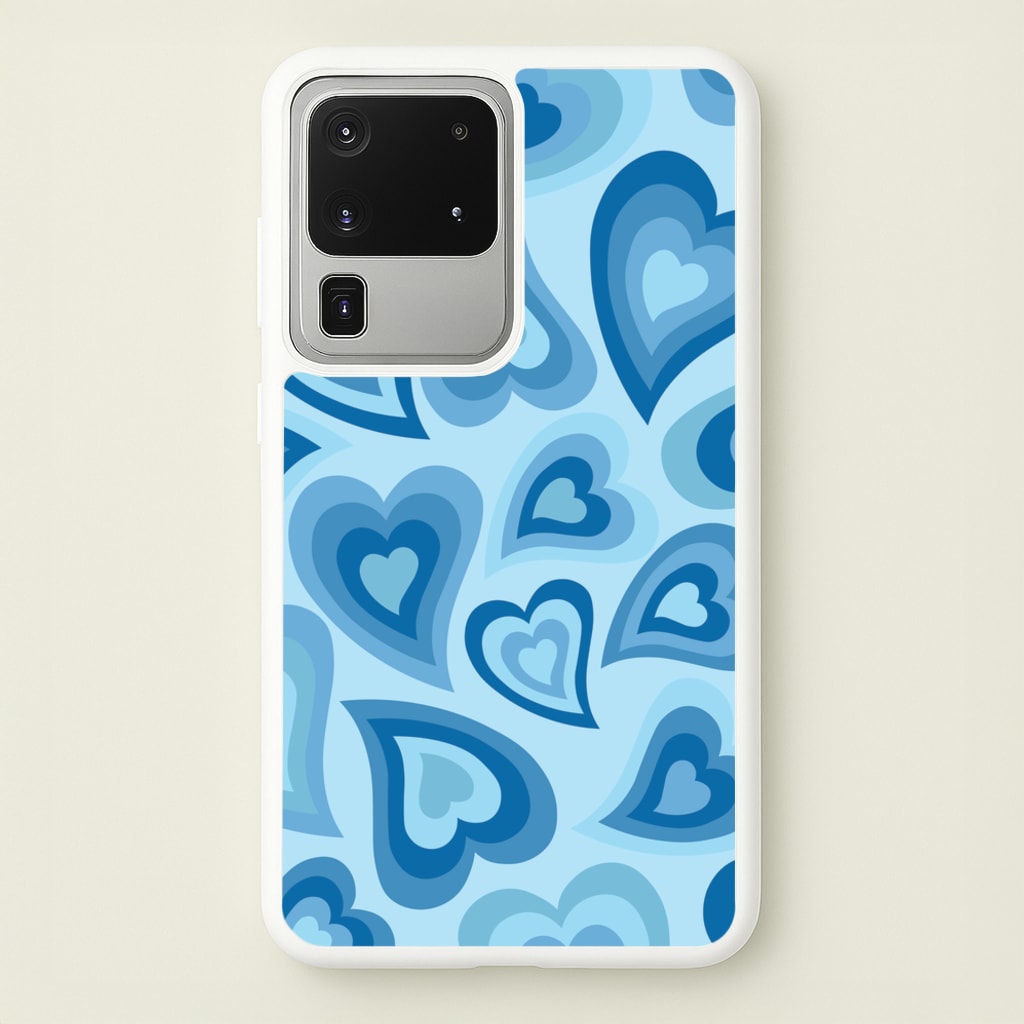Blue Hearts - Trippy Patterns - Trippy Patterns Phone Case for Galaxy S20 Ultra