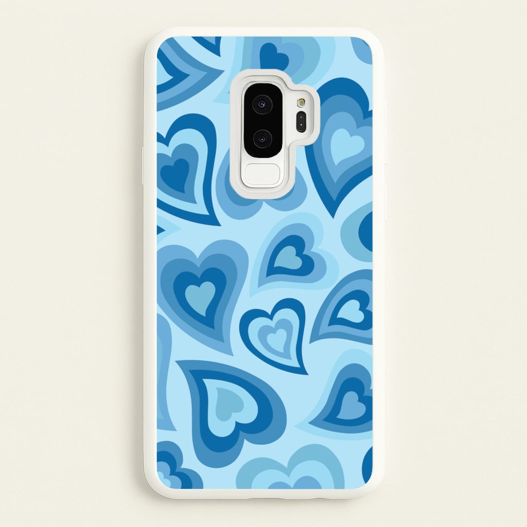 Blue Hearts - Trippy Patterns - Trippy Patterns Phone Case for Galaxy S9 Plus