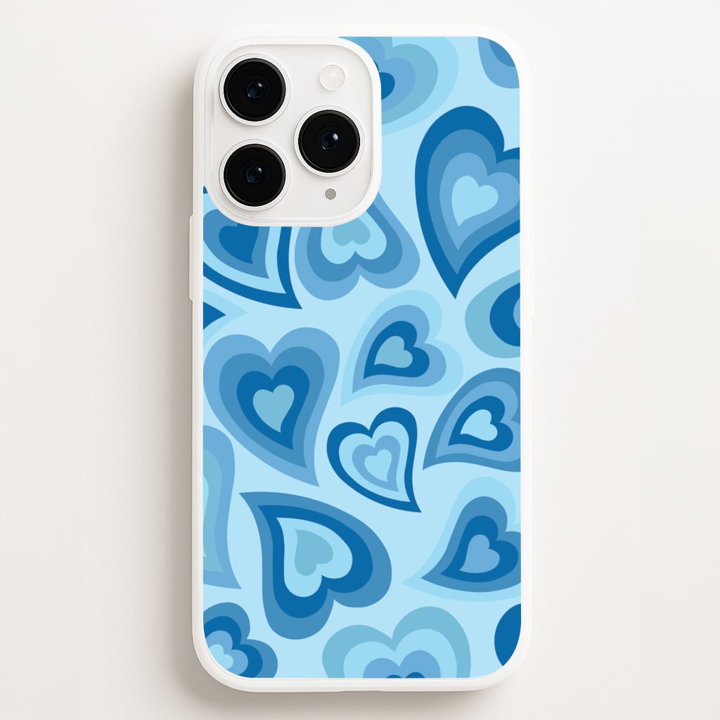 Blue Hearts - Trippy Patterns - Trippy Patterns Phone Case for iPhone 12 Pro Max