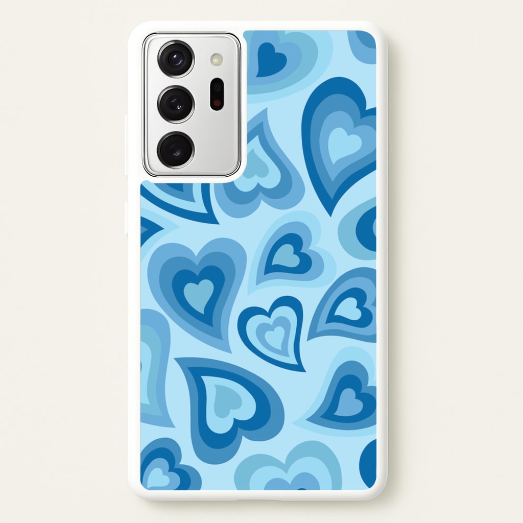 Blue Hearts - Trippy Patterns - Trippy Patterns Phone Case for Galaxy Note 20 Ultra