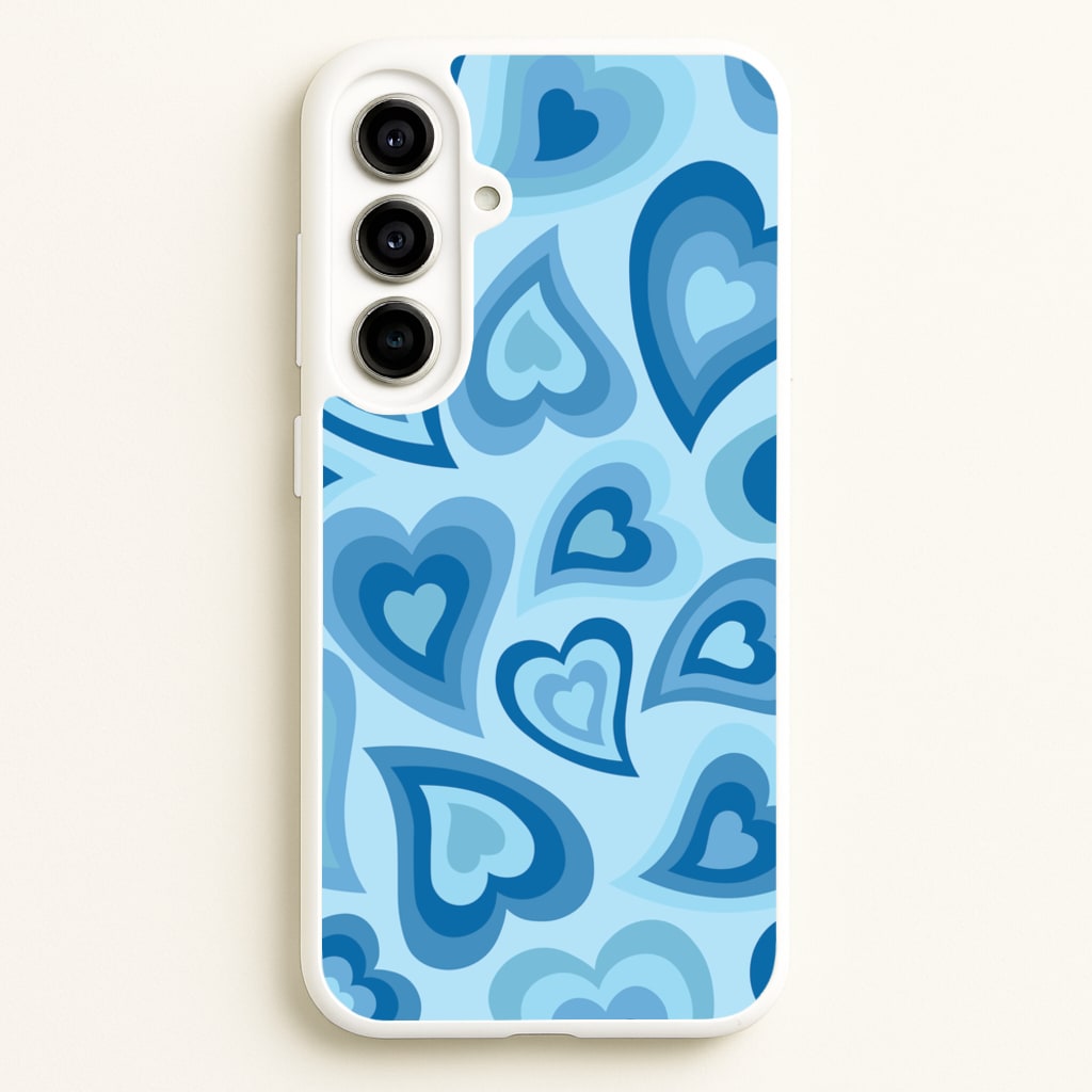 Blue Hearts - Trippy Patterns - Trippy Patterns Phone Case for Galaxy A56