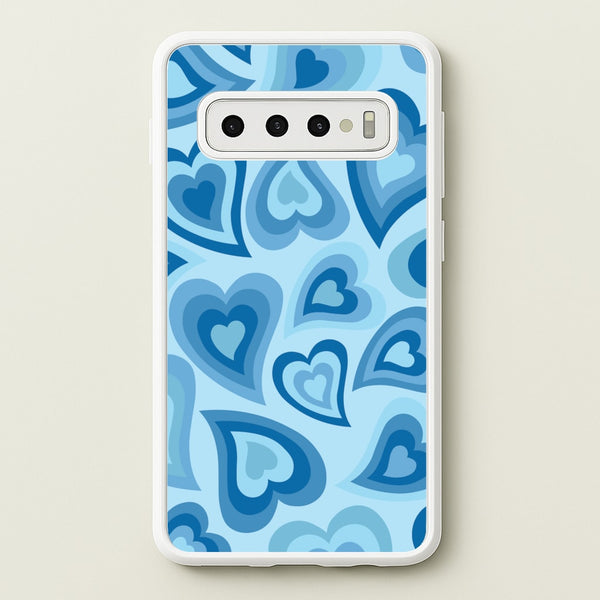 Blue Hearts - Trippy Patterns - Trippy Patterns Phone Case for Galaxy S10 Plus
