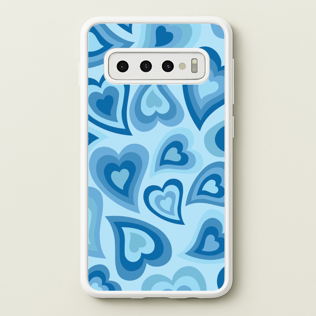 Blue Hearts - Trippy Patterns - Trippy Patterns Phone Case for Galaxy S10
