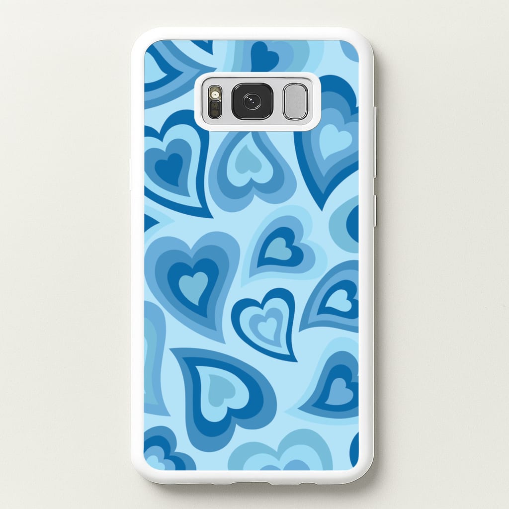 Blue Hearts - Trippy Patterns - Trippy Patterns Phone Case for Galaxy S8
