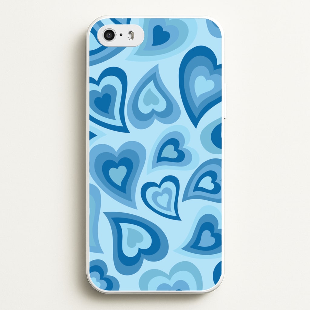 Blue Hearts - Trippy Patterns - Trippy Patterns Phone Case for iPhone 5 / 5s / SE 2016