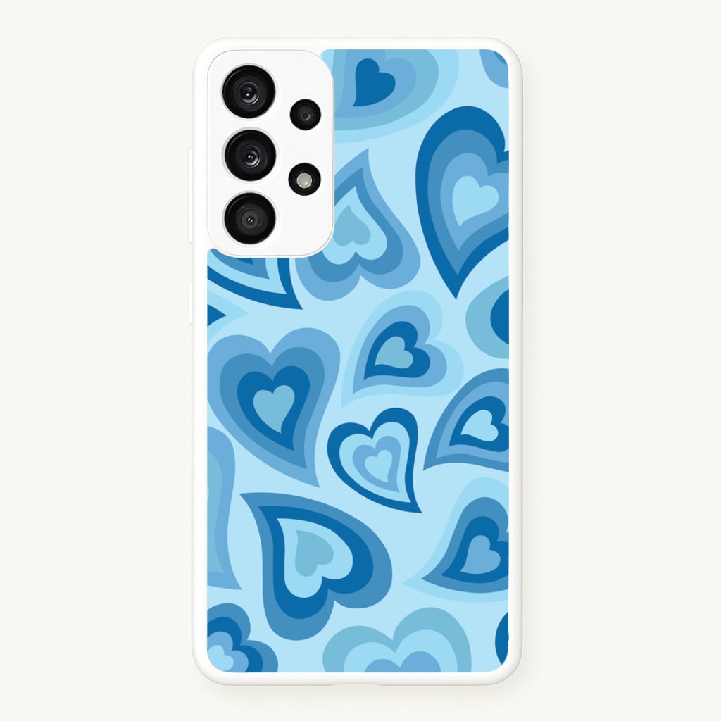 Blue Hearts - Trippy Patterns - Trippy Patterns Phone Case for Galaxy A53