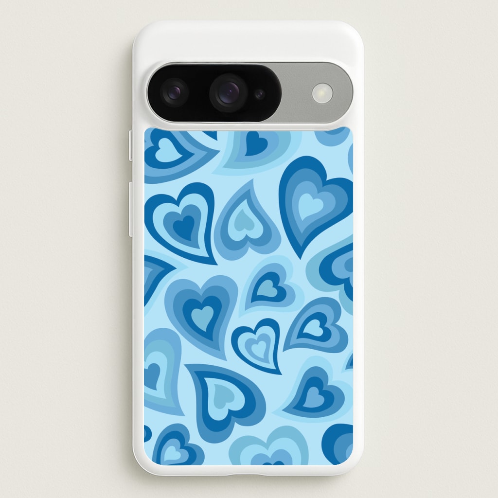 Blue Hearts - Trippy Patterns Phone Case for Google Pixel 10 / 10 Pro