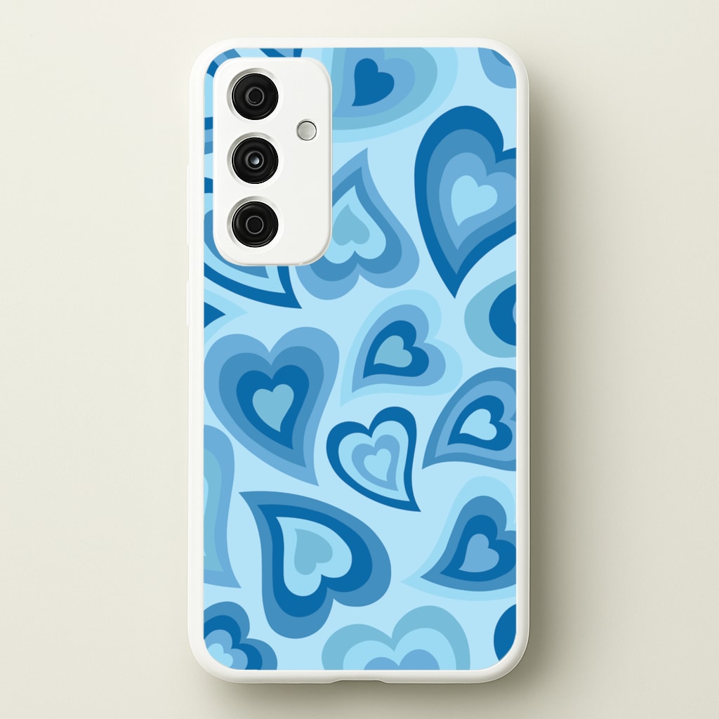 Blue Hearts - Trippy Patterns - Trippy Patterns Phone Case for Galaxy A15