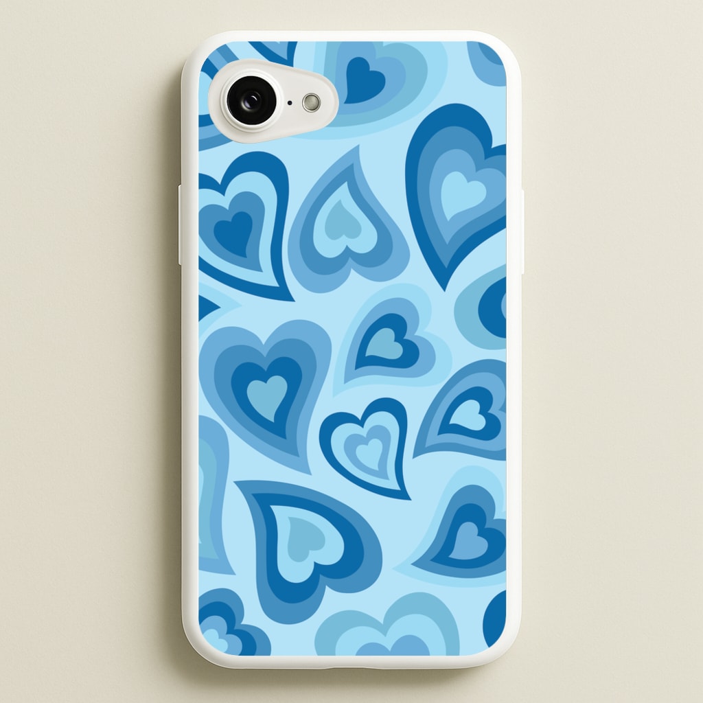 Blue Hearts - Trippy Patterns - Trippy Patterns Phone Case for iPhone 16e