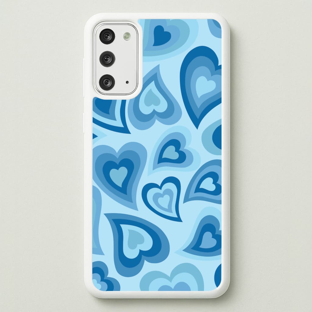 Blue Hearts - Trippy Patterns - Trippy Patterns Phone Case for Galaxy Note 20