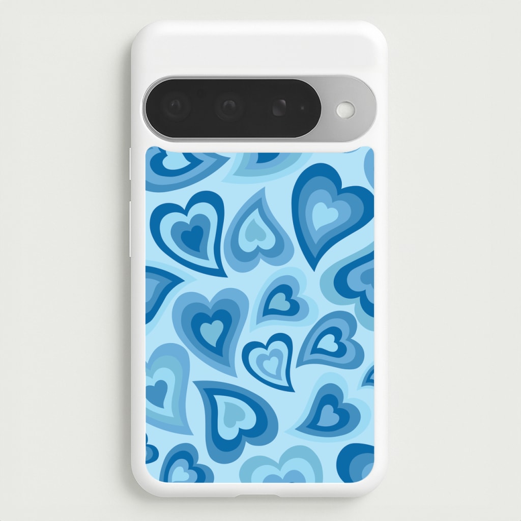 Blue Hearts - Trippy Patterns Phone Case for Google Pixel 10 Pro XL