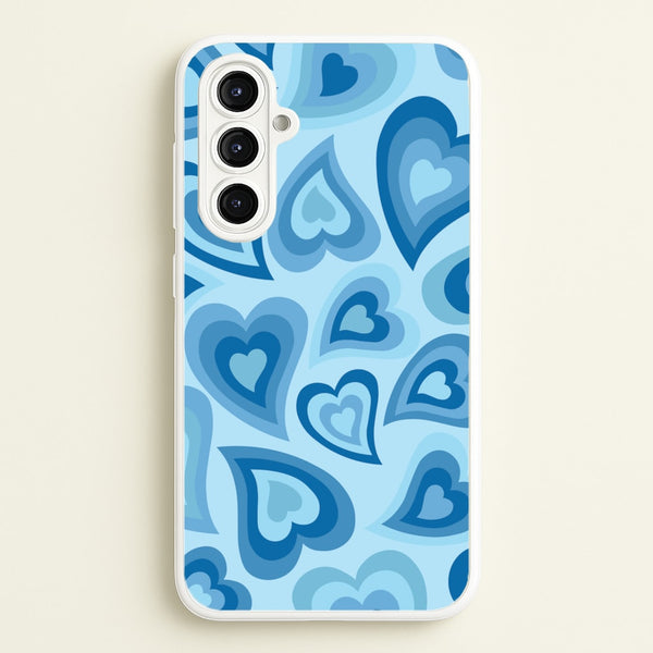 Blue Hearts - Trippy Patterns - Trippy Patterns Phone Case for Galaxy A16