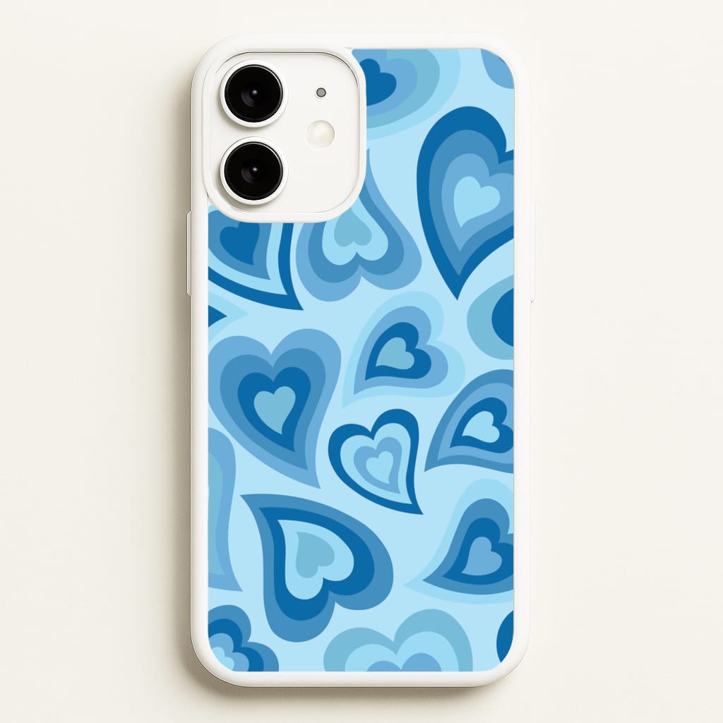 Blue Hearts - Trippy Patterns - Trippy Patterns Phone Case for iPhone 11