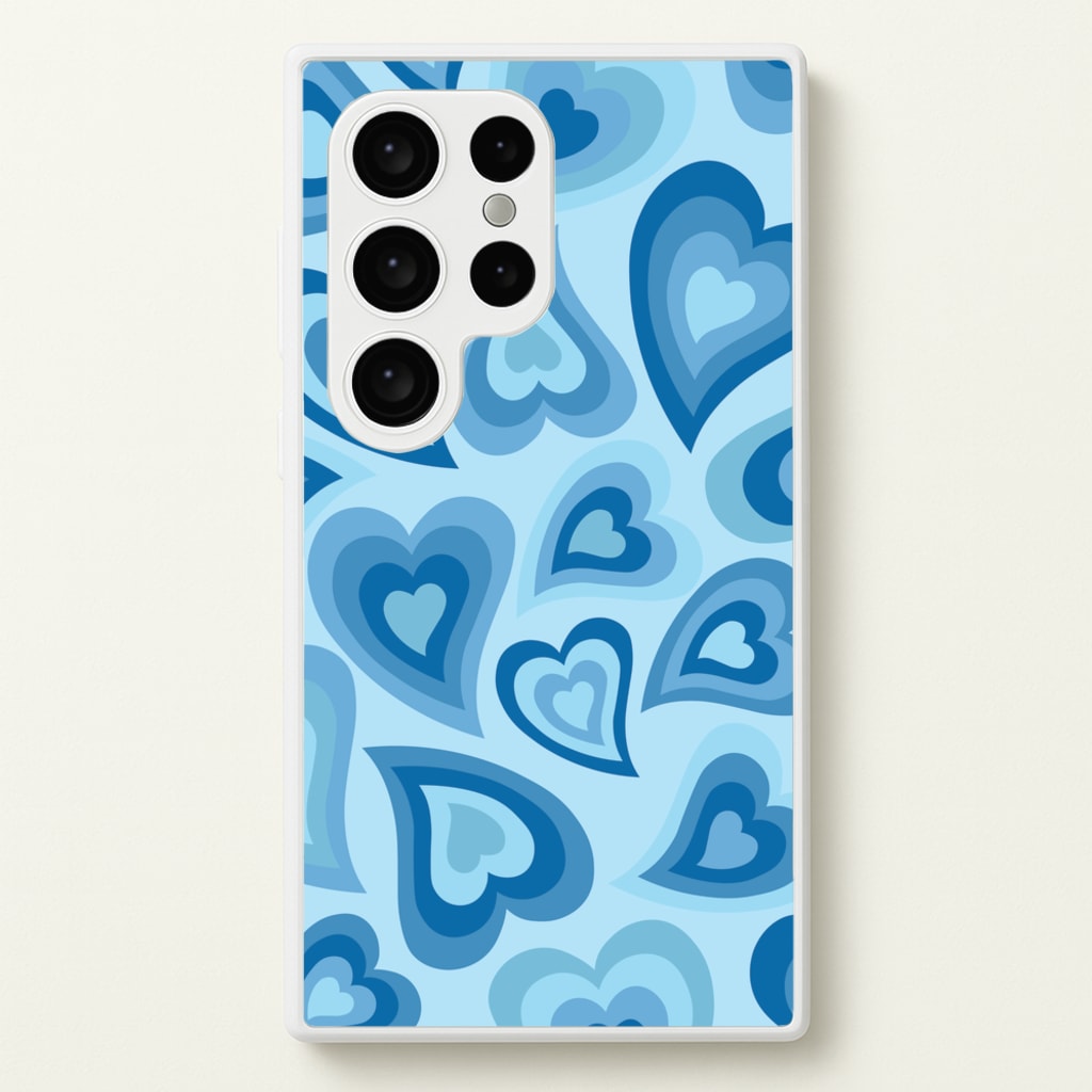 Blue Hearts - Trippy Patterns - Trippy Patterns Phone Case for Galaxy S24 Ultra